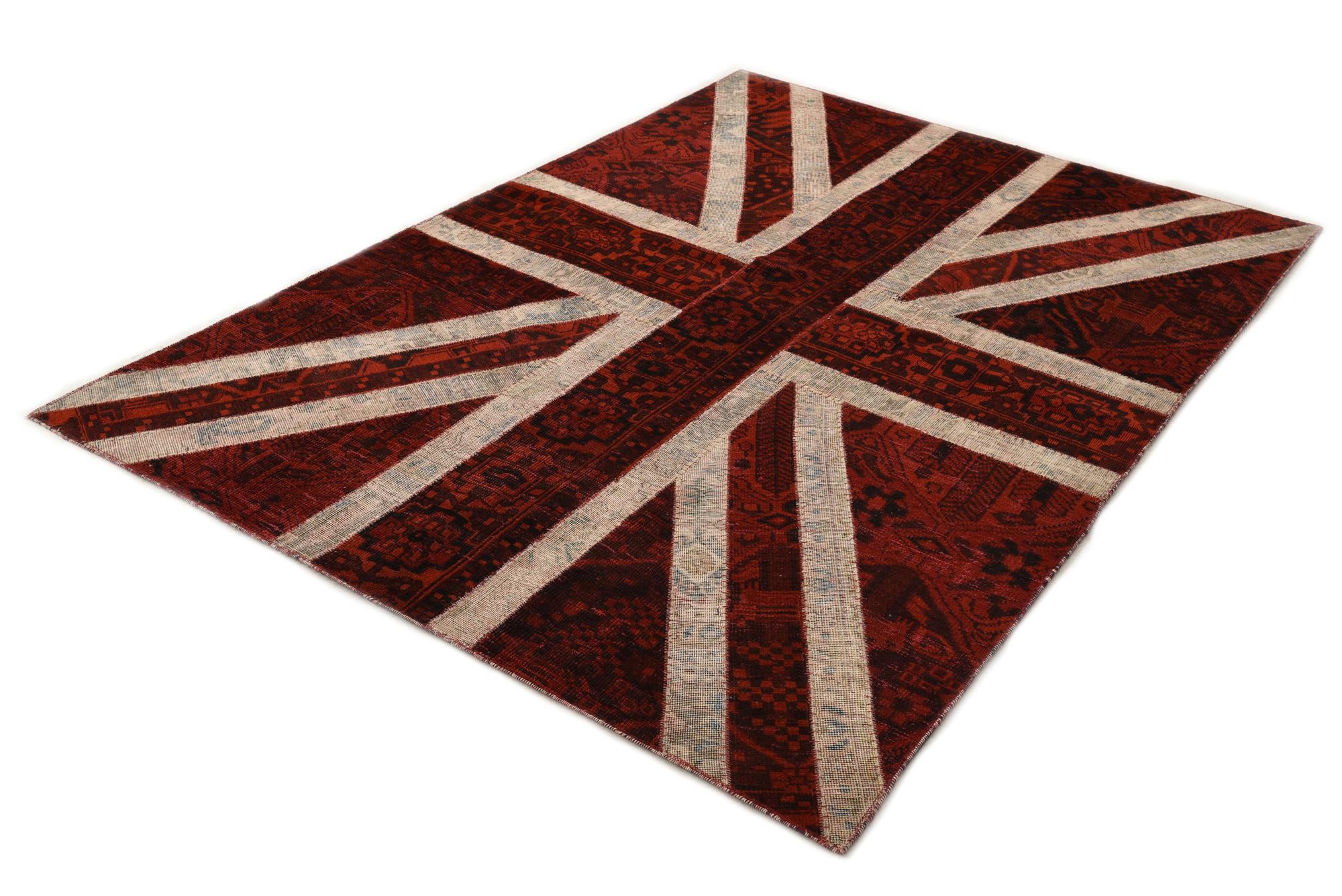 170cm x 270cm anudado a mano Ultra Vintage Alfombra Persa Lana