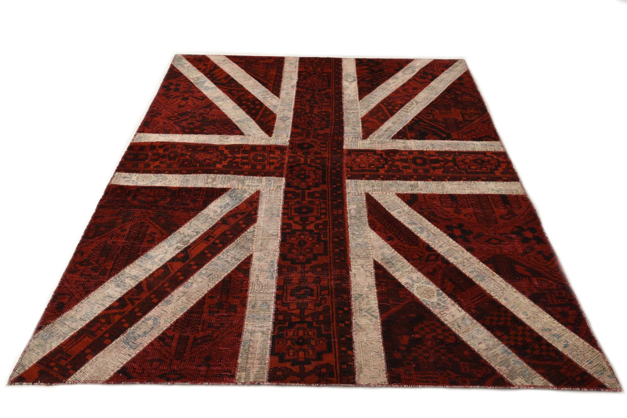 170cm x 270cm anudado a mano Ultra Vintage Alfombra Persa Lana