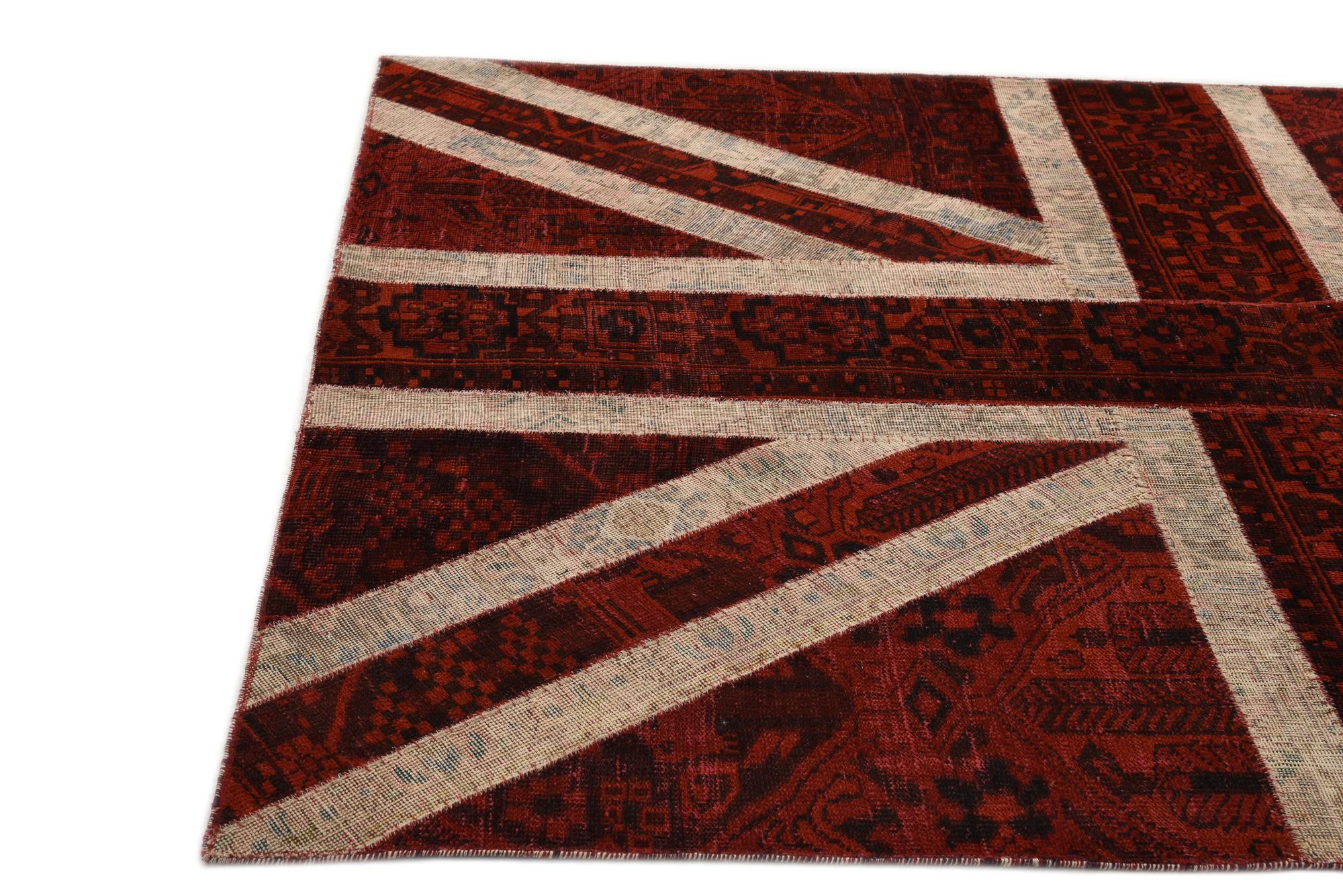 170cm x 270cm anudado a mano Ultra Vintage Alfombra Persa Lana