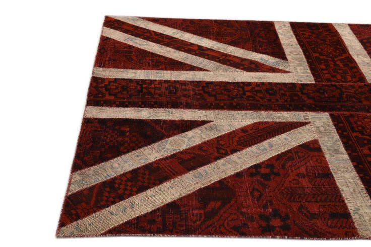 Detail image of 5' 6 x 8' 10 Hand Knotted Ultra Vintage Persian Wool Rug
