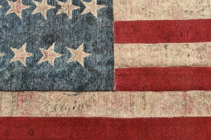 Detail image of 200cm x 305cm Hand Knotted Ultra Vintage Persian Wool Rug