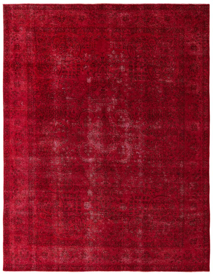 Detail image of 9' 6 x 12' 7 Hand Knotted Ultra Vintage Persian Wool Rug