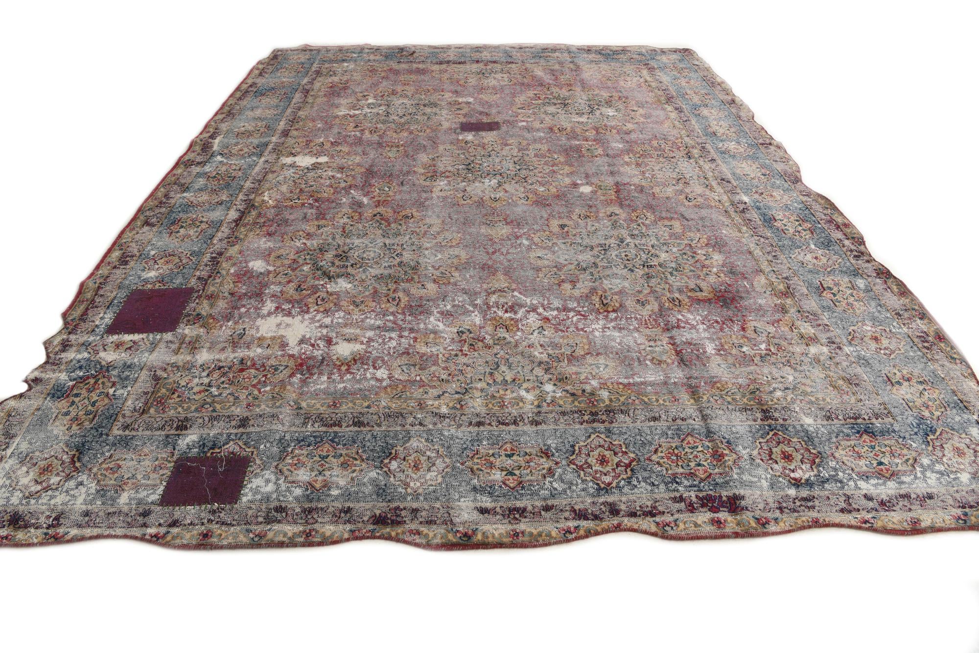 295cm x 395cm anudado a mano Ultra Vintage Alfombra Persa Lana