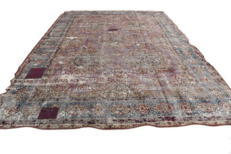 Detail image of 295cm x 395cm anudado a mano Ultra Vintage Alfombra Persa Lana