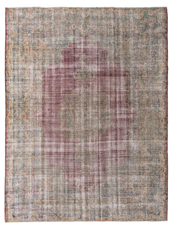 Detail image of 9' 7 x 12' 8 Hand Knotted Ultra Vintage Persian Wool Rug