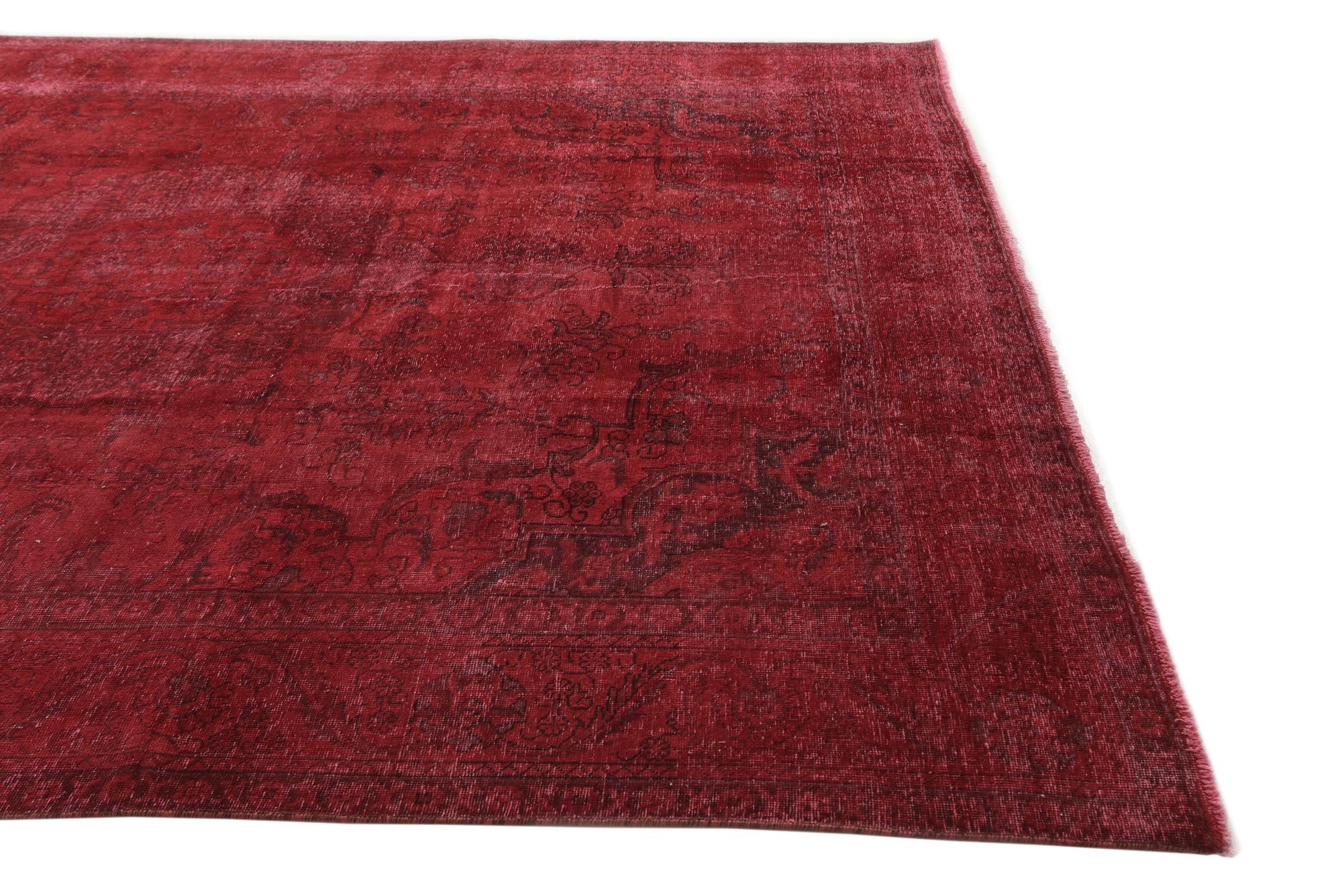 9' 10 x 12' Hand Knotted Ultra Vintage Persian Wool Rug