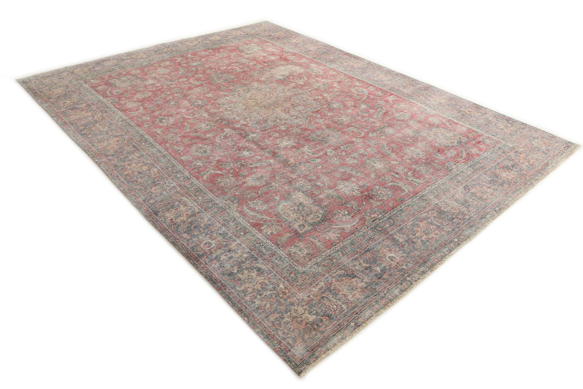 9' 3 x 12' 5 Hand Knotted Ultra Vintage Persian Wool Rug