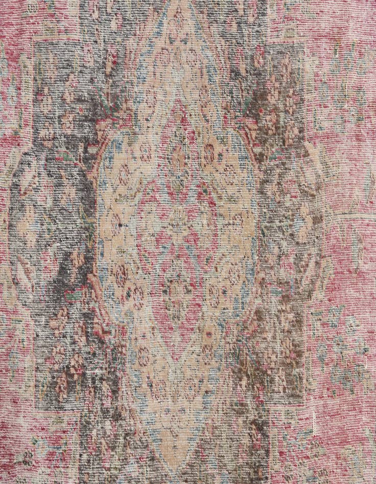 Detail image of 8' 6 x 12'  Hand Knotted Ultra Vintage Persian Wool Rug
