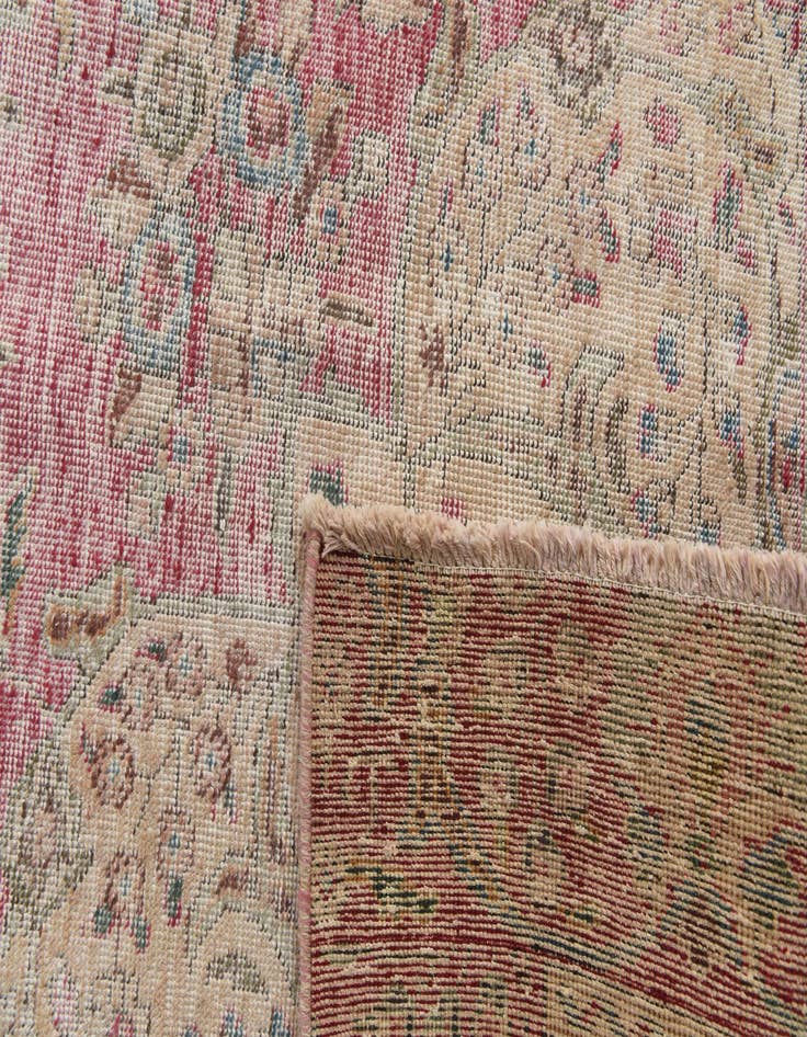 Detail image of 8' 6 x 12'  Hand Knotted Ultra Vintage Persian Wool Rug