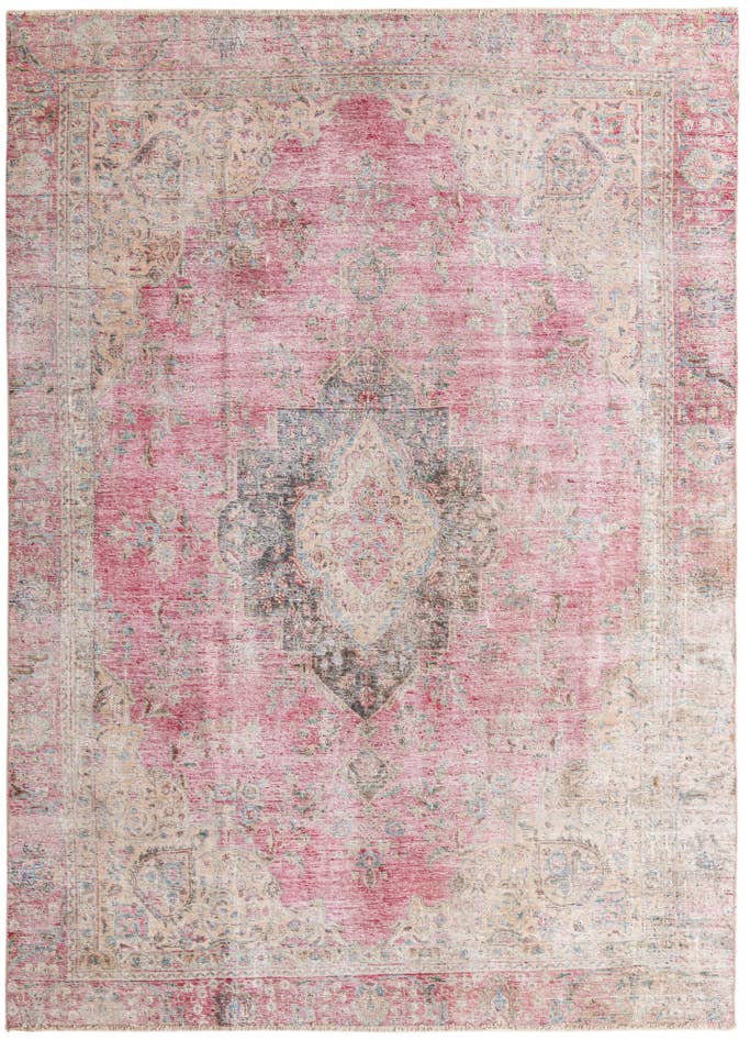 Detail image of 8' 6 x 12' Hand Knotted Ultra Vintage Persian Wool Rug