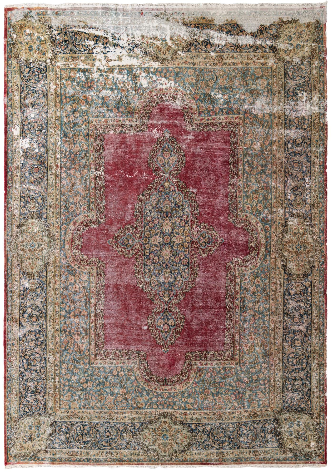 9' 4 x 13' 4 Hand Knotted Ultra Vintage Persian Wool Rug