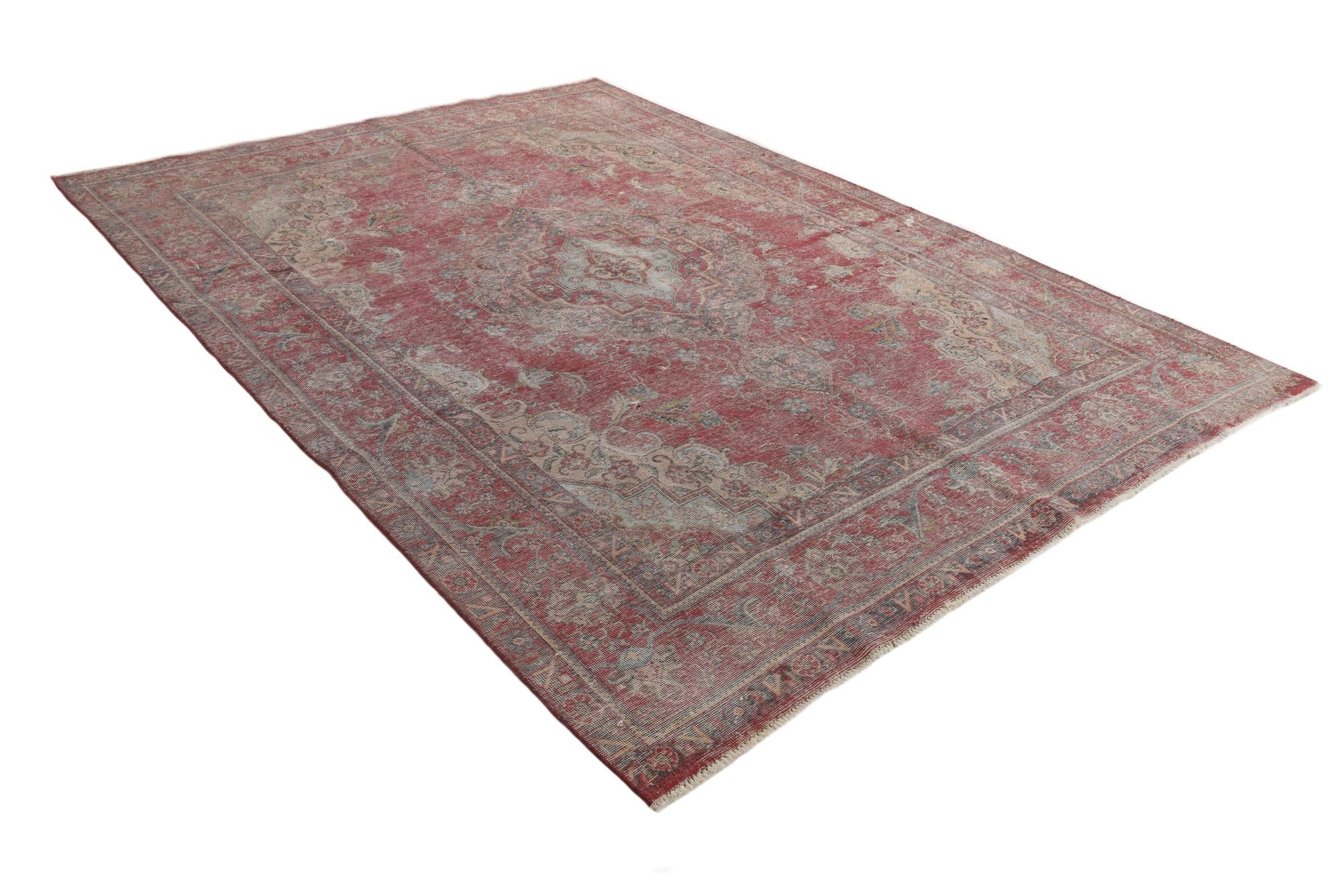 7' 10 x 11' 1 Hand Knotted Ultra Vintage Persian Wool Rug