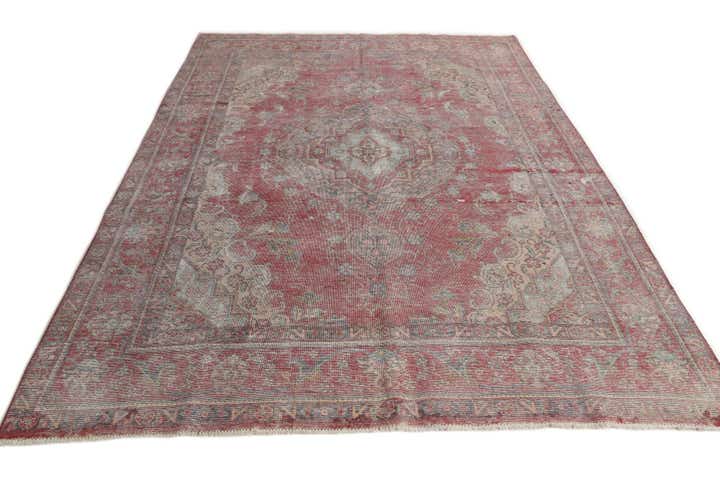 7' 10 x 11' 1 Hand Knotted Ultra Vintage Persian Wool Rug