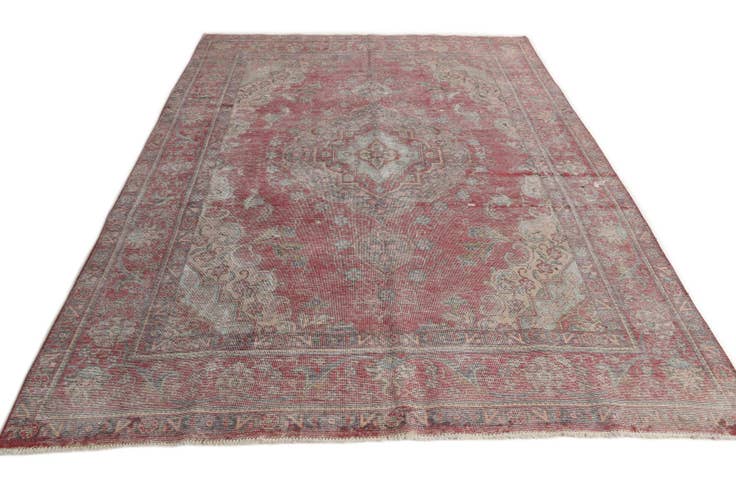 Detail image of 7' 10 x 11' 1 Hand Knotted Ultra Vintage Persian Wool Rug