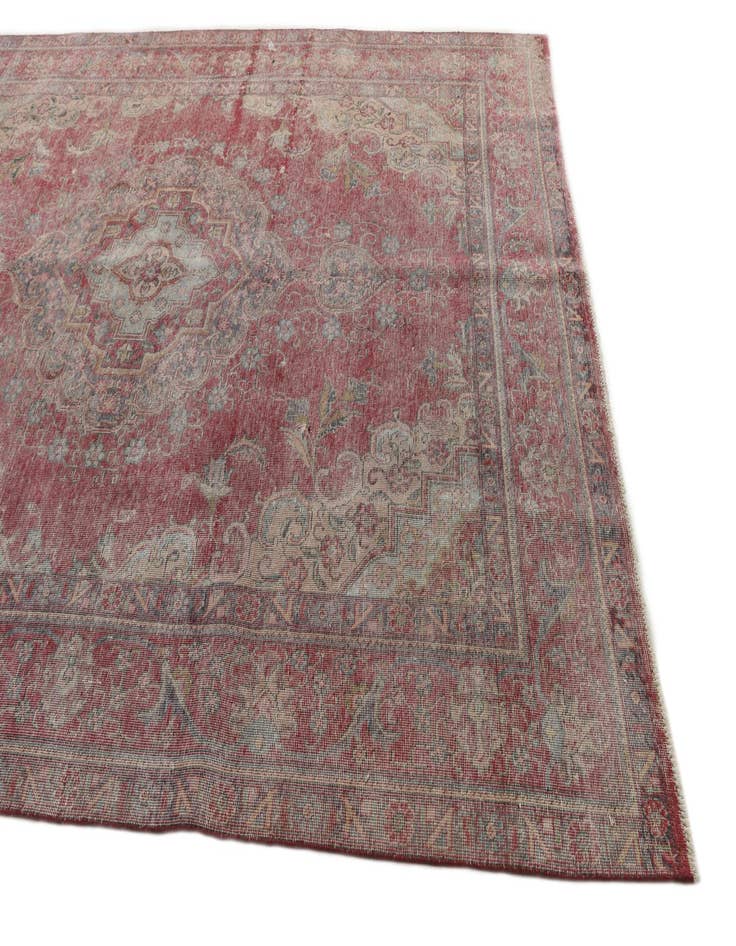 Detail image of 7' 10 x 11' 1  Hand Knotted Ultra Vintage Persian Wool Rug