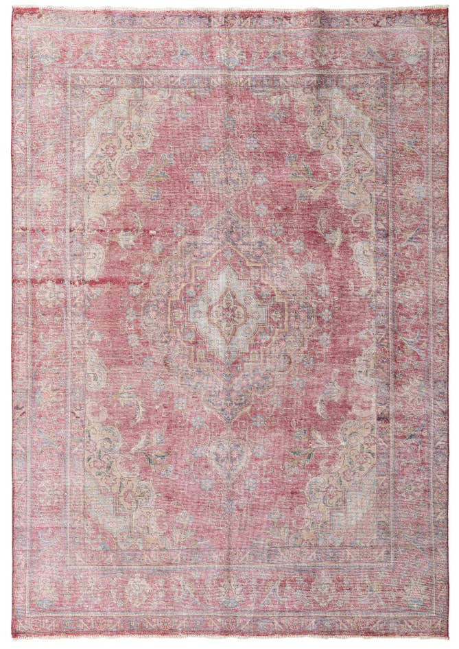 Detail image of 7' 10 x 11' 1 Hand Knotted Ultra Vintage Persian Wool Rug