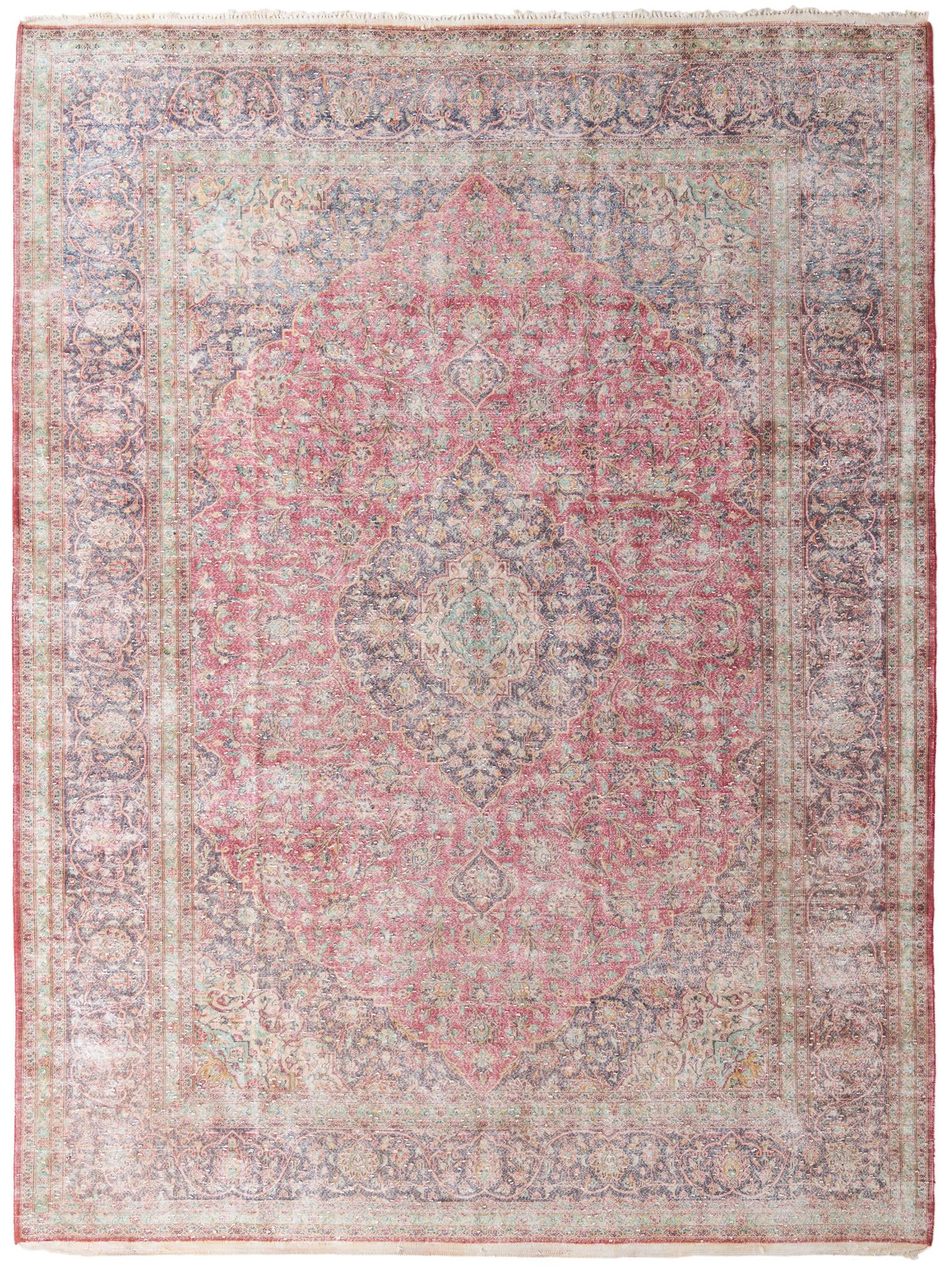 10' x 13' Hand Knotted Ultra Vintage Persian Wool Rug