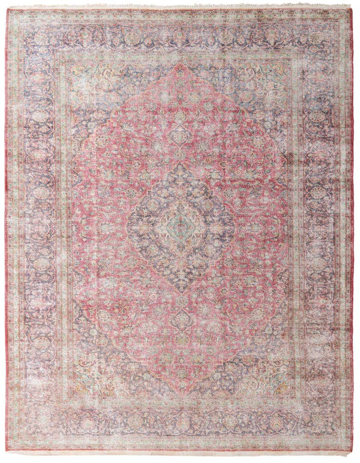 Detail image of 10' x 13' Hand Knotted Ultra Vintage Persian Wool Rug
