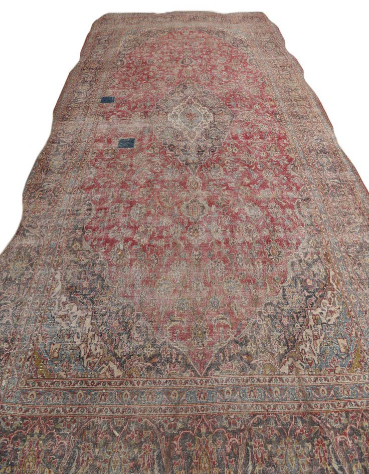 Detail image of 10' 4 x 14' 9  Hand Knotted Ultra Vintage Persian Wool Rug