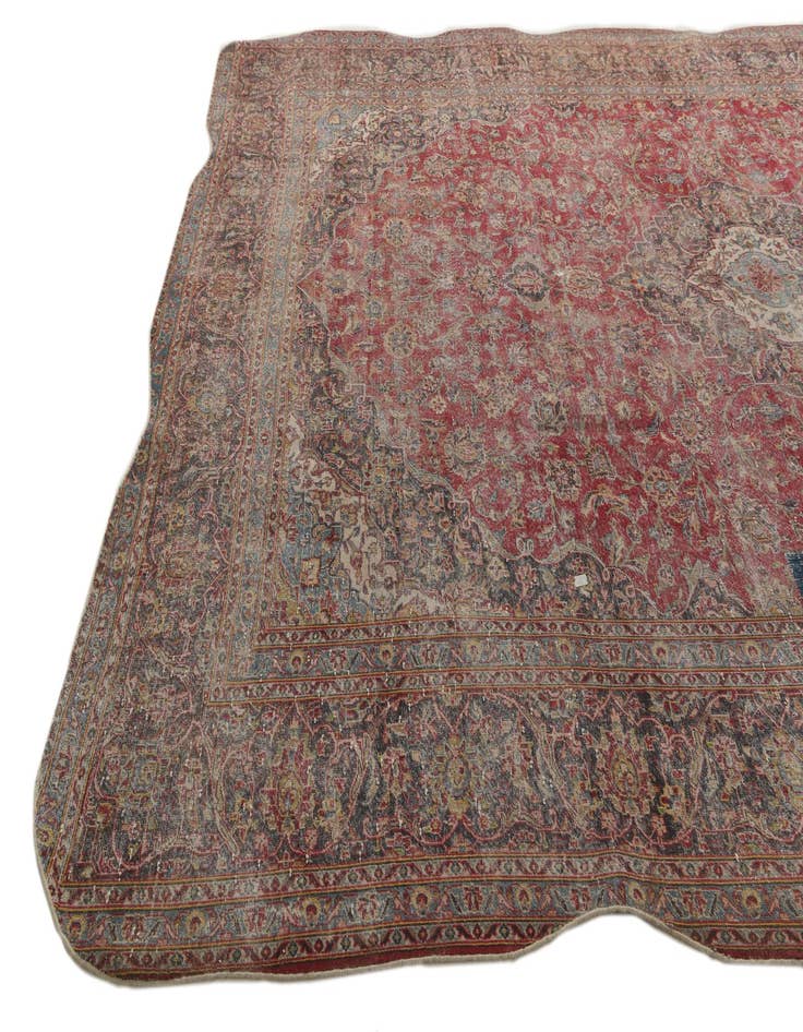 Detail image of 10' 4 x 14' 9  Hand Knotted Ultra Vintage Persian Wool Rug