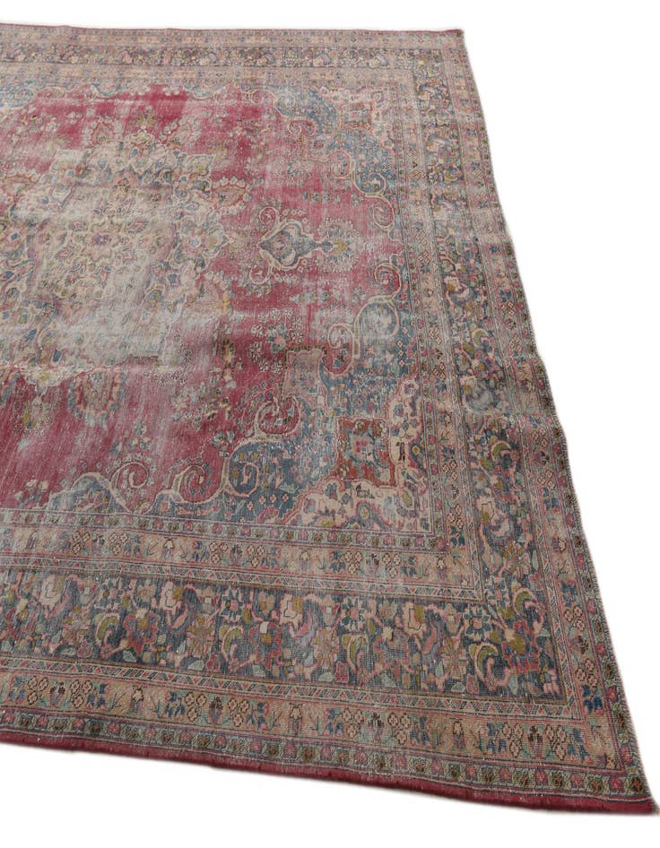 Detail image of 9' 8 x 12' 3  Hand Knotted Ultra Vintage Persian Wool Rug