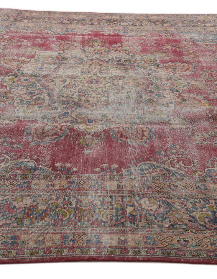 Detail image of 9' 8 x 12' 3  Hand Knotted Ultra Vintage Persian Wool Rug