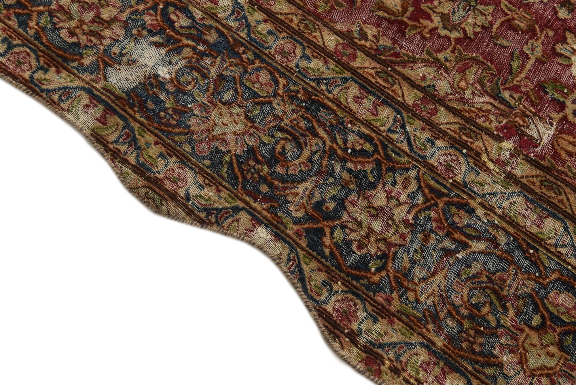 9' 4 x 12' 8 Hand Knotted Ultra Vintage Persian Wool Rug