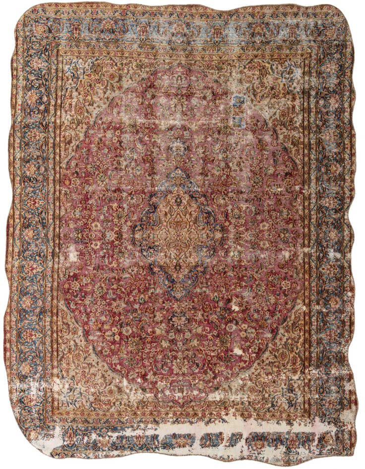 Detail image of 9' 4 x 12' 8 Hand Knotted Ultra Vintage Persian Wool Rug