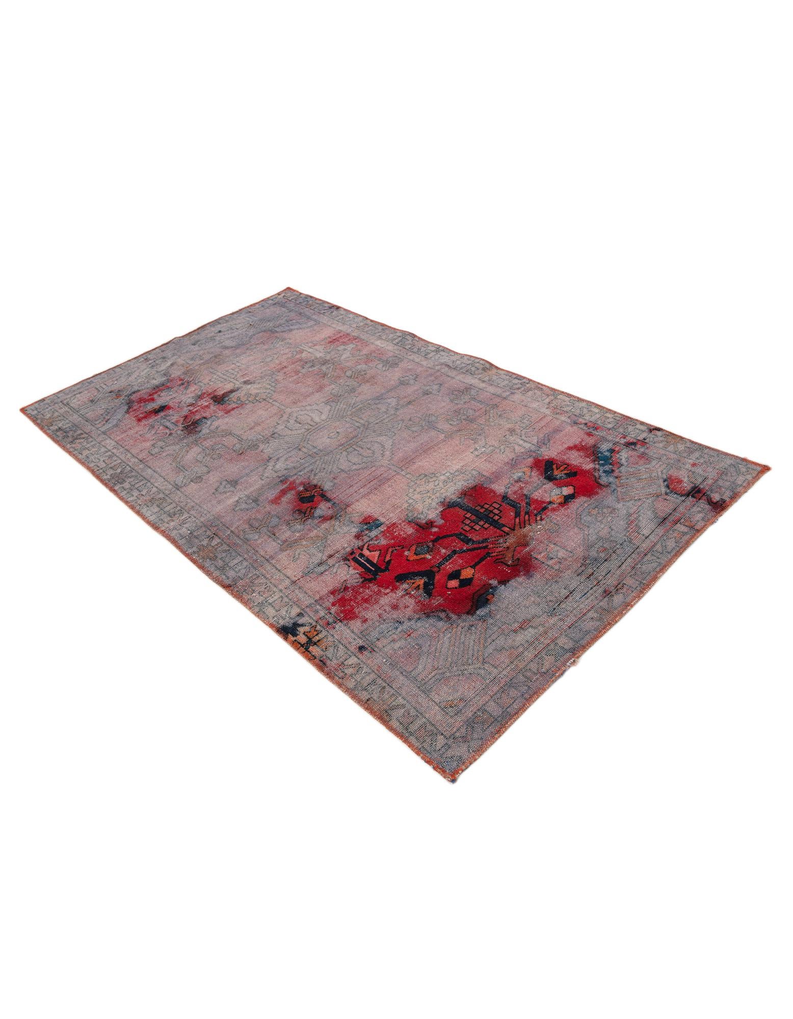 3' 10 x 6' 5 Hand Knotted Ultra Vintage Persian Wool Rug