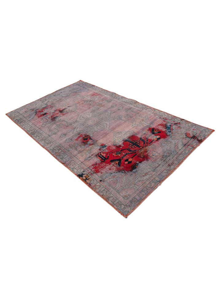 3' 10 x 6' 5 Hand Knotted Ultra Vintage Persian Wool Rug