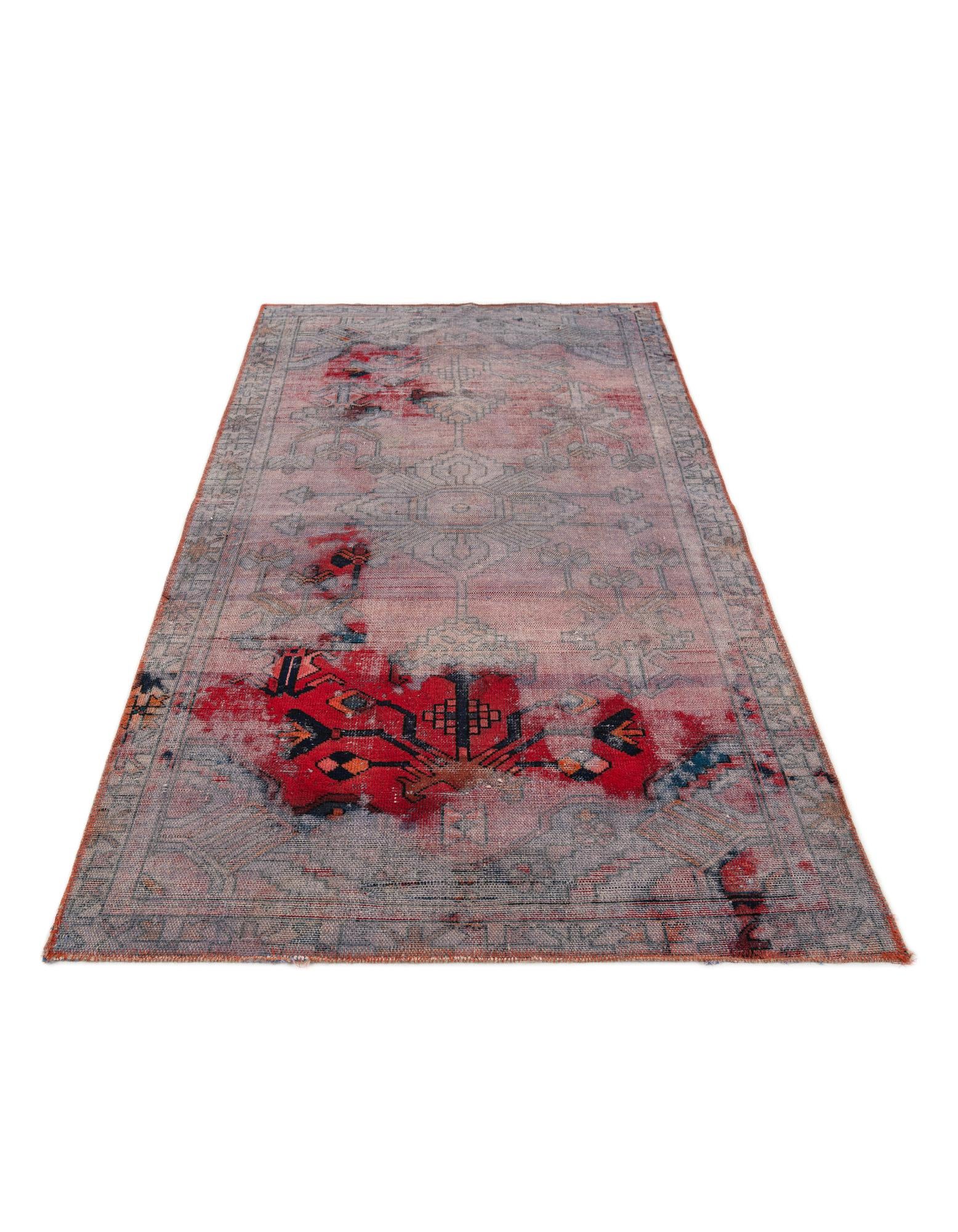 3' 10 x 6' 5 Hand Knotted Ultra Vintage Persian Wool Rug
