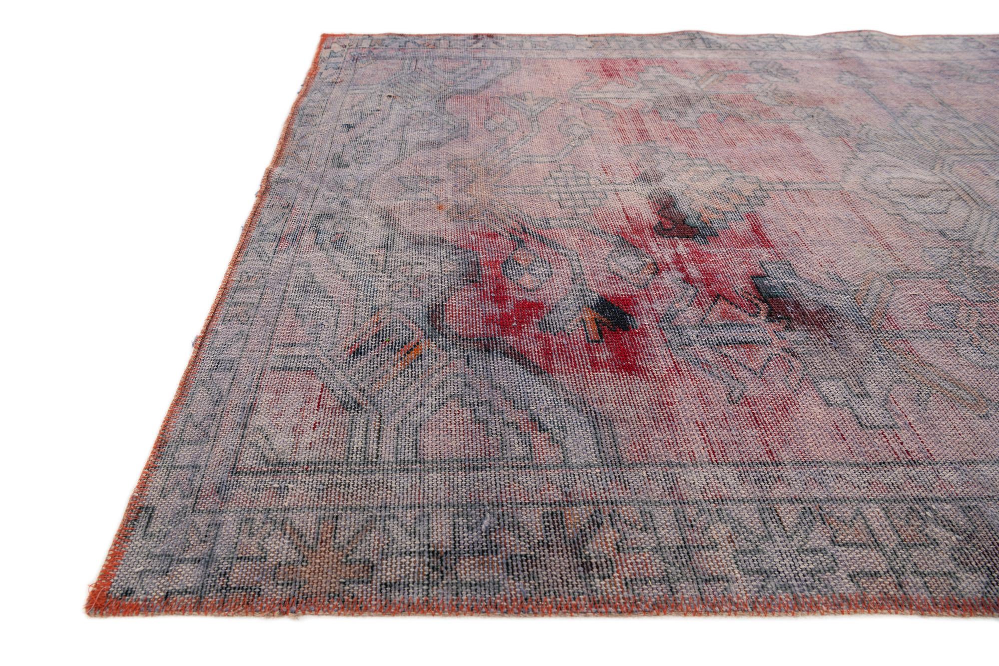 3' 10 x 6' 5 Hand Knotted Ultra Vintage Persian Wool Rug