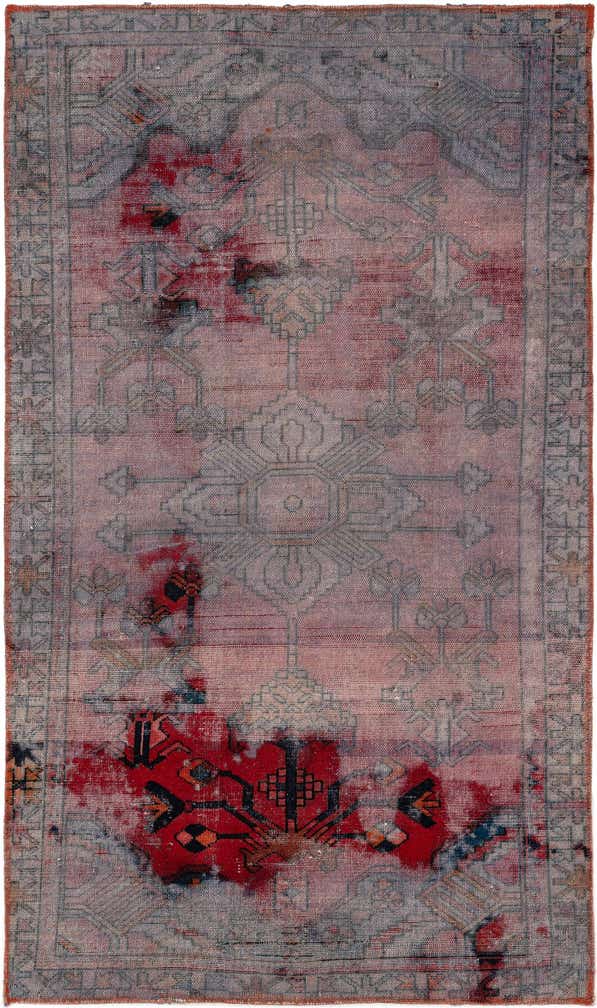 3' 10 x 6' 5 Hand Knotted Ultra Vintage Persian Wool Rug