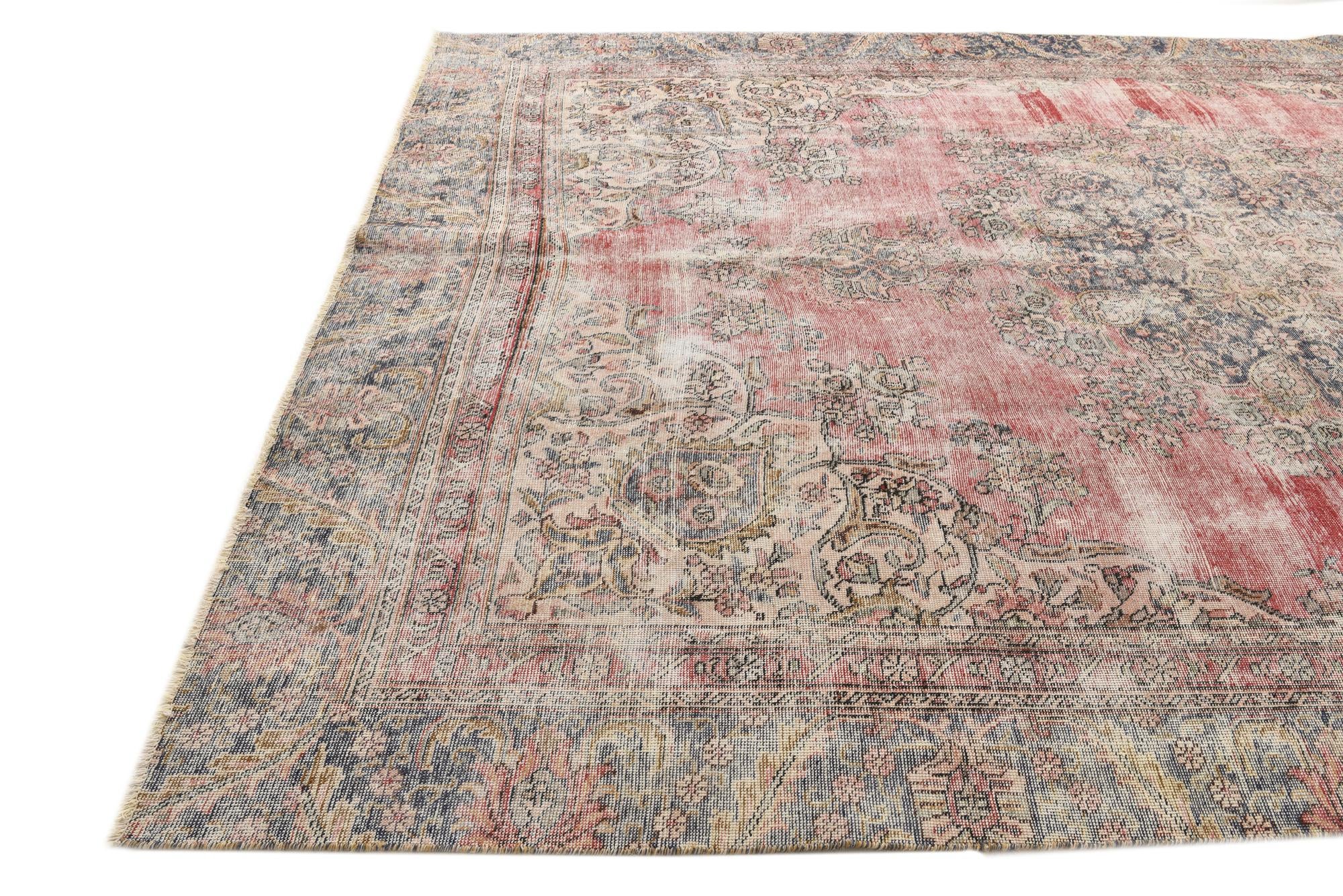9' x 13' 2 Hand Knotted Ultra Vintage Persian Wool Rug