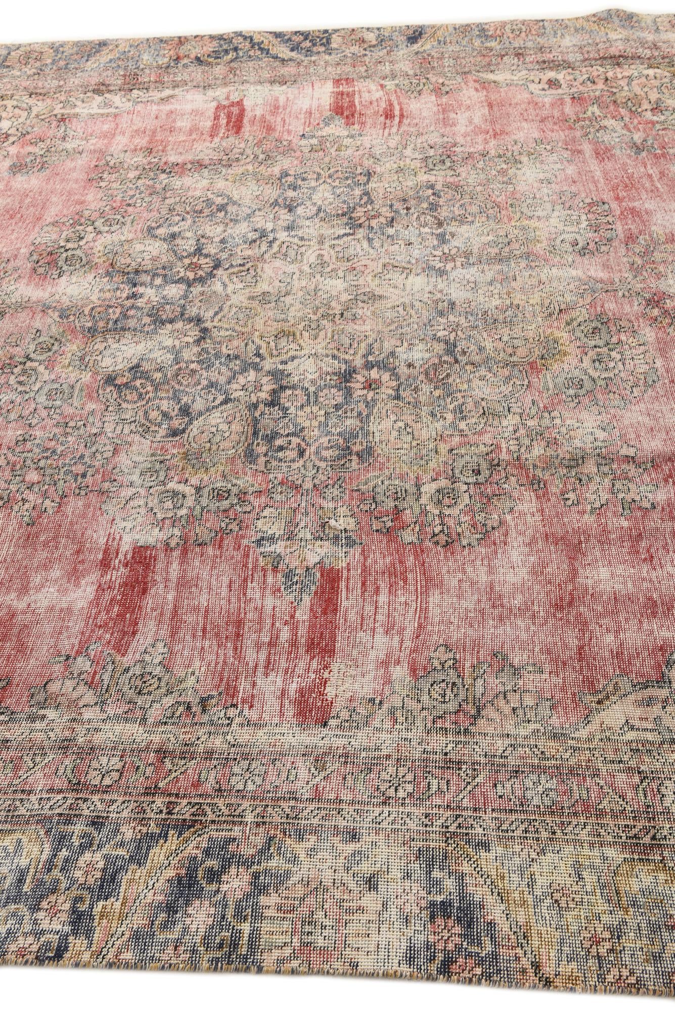 9' x 13' 2 Hand Knotted Ultra Vintage Persian Wool Rug
