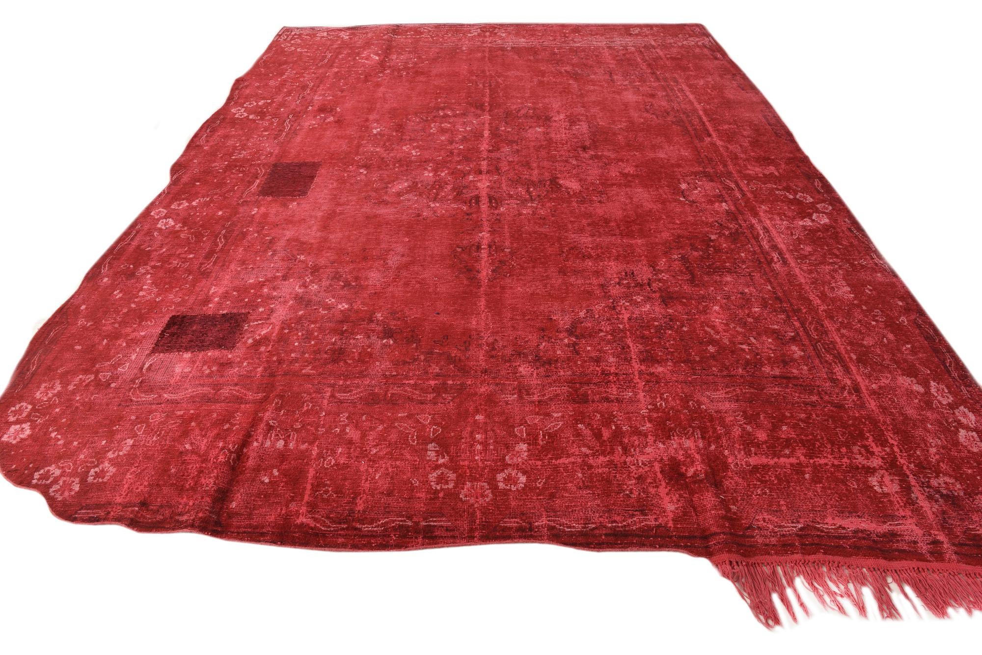 9' 9 x 13' 9 Hand Knotted Ultra Vintage Persian Wool Rug