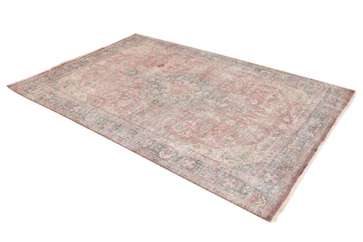 6' 8 x 9' 9 Hand Knotted Ultra Vintage Persian Wool Rug