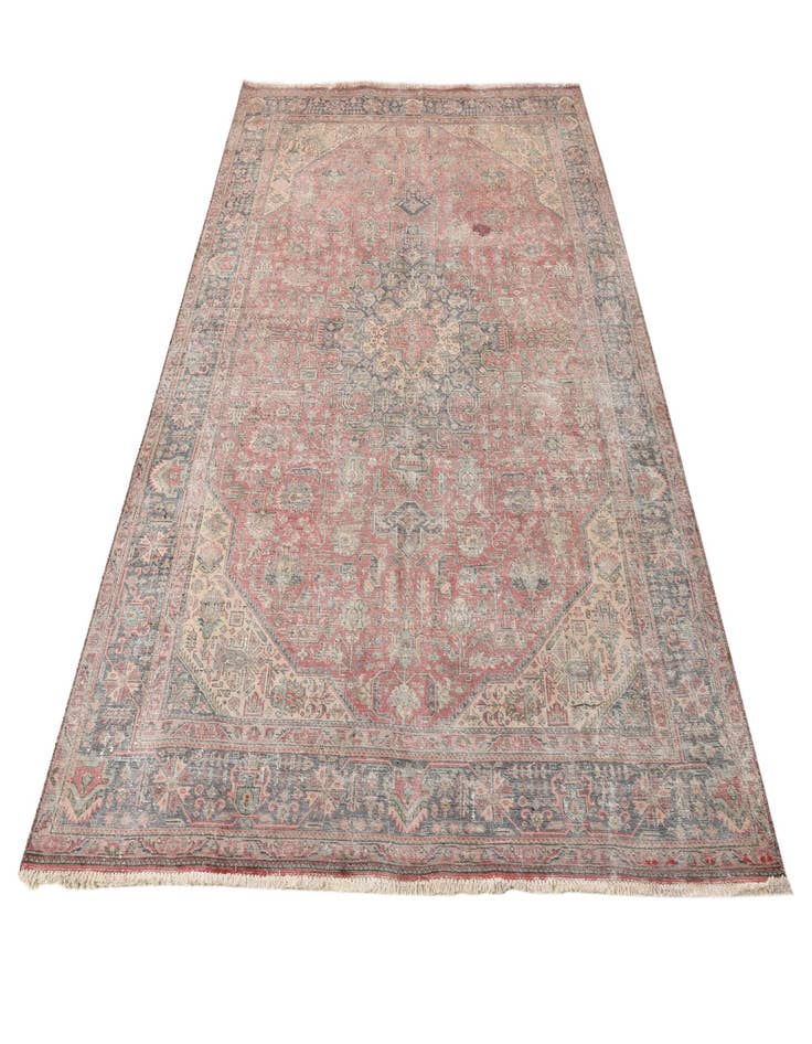 Detail image of 6' 8 x 9' 9  Hand Knotted Ultra Vintage Persian Wool Rug