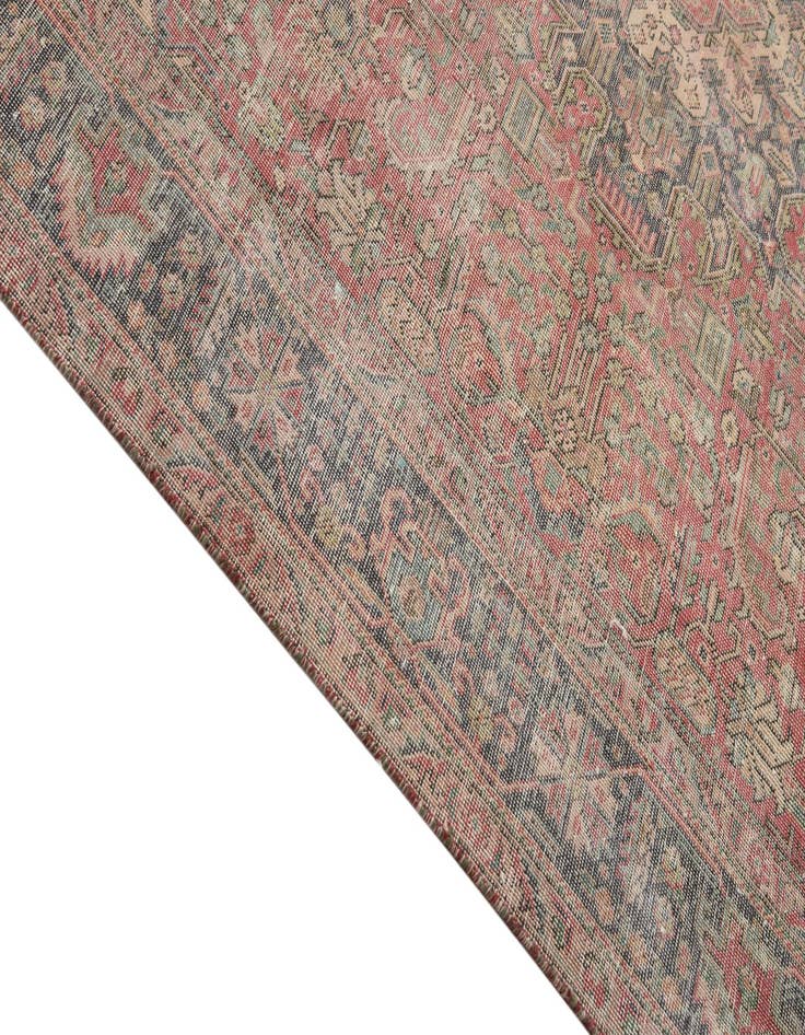 Detail image of 6' 8 x 9' 9  Hand Knotted Ultra Vintage Persian Wool Rug