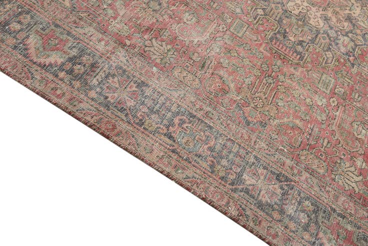 Detail image of 6' 8 x 9' 9 Hand Knotted Ultra Vintage Persian Wool Rug