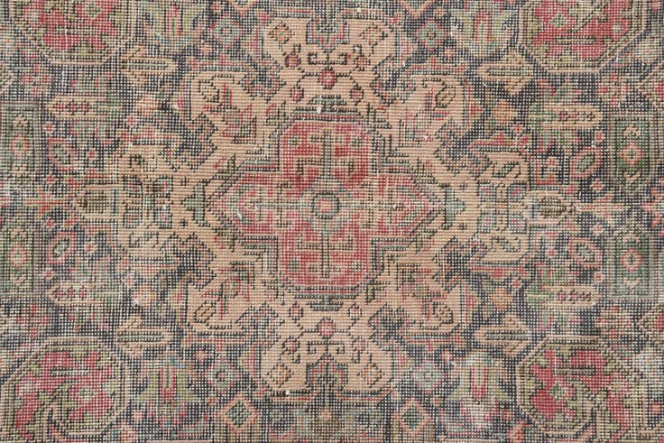 Detail image of 6' 8 x 9' 9 Hand Knotted Ultra Vintage Persian Wool Rug