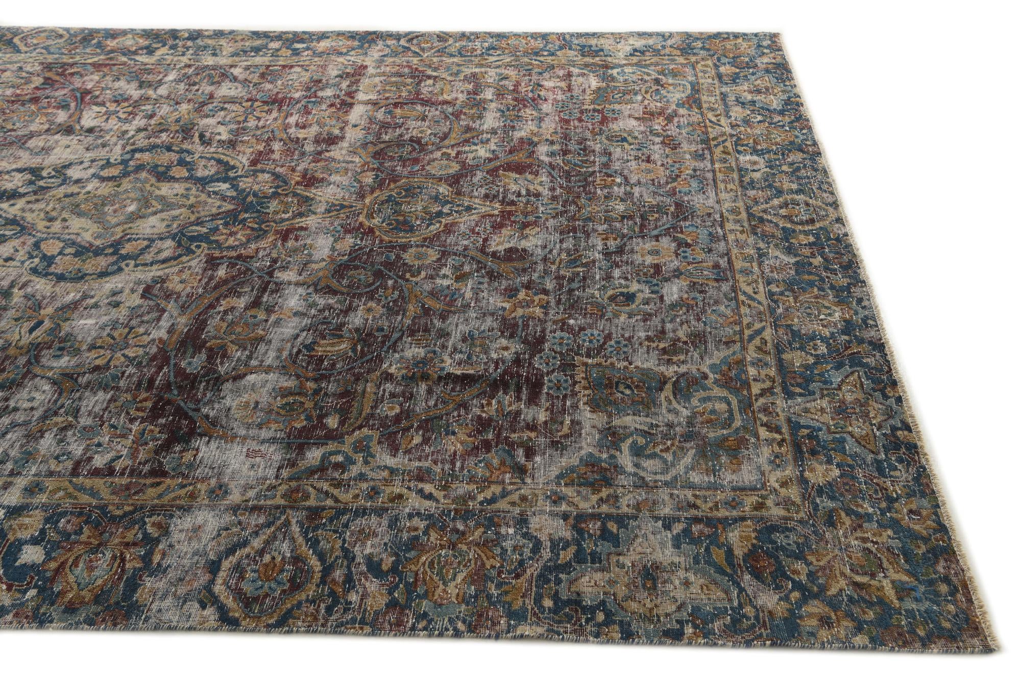 260cm x 390cm anudado a mano Ultra Vintage Alfombra Persa Lana