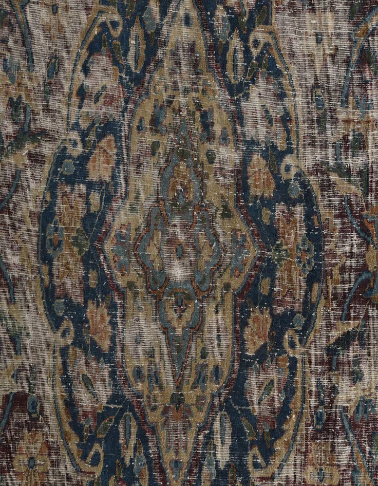 Detail image of 8' 7 x 12' 9  Hand Knotted Ultra Vintage Persian Wool Rug