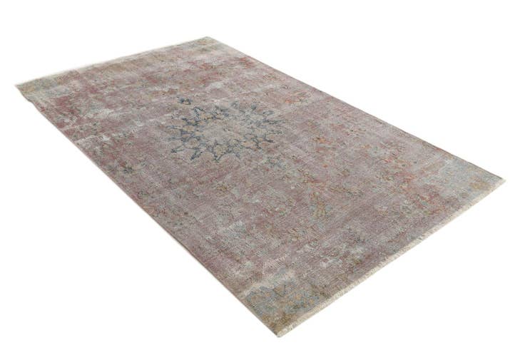 Detail image of 4' 9 x 8' Hand Knotted Ultra Vintage Persian Wool Rug