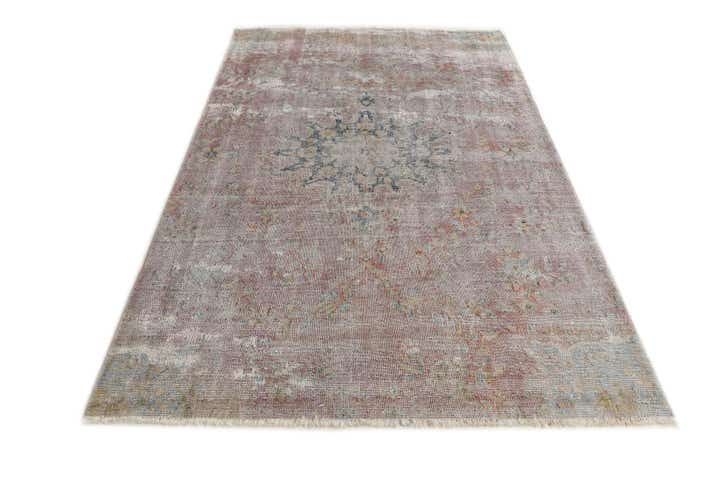 4' 9 x 8' Hand Knotted Ultra Vintage Persian Wool Rug