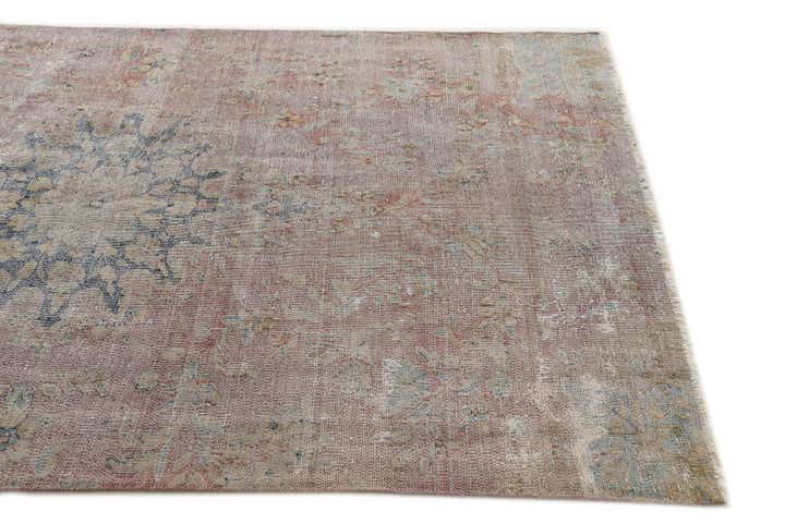 4' 9 x 8' Hand Knotted Ultra Vintage Persian Wool Rug