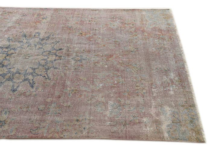 Detail image of 4' 9 x 8' Hand Knotted Ultra Vintage Persian Wool Rug