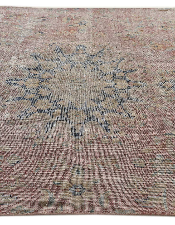 Detail image of 4' 9 x 8'  Hand Knotted Ultra Vintage Persian Wool Rug