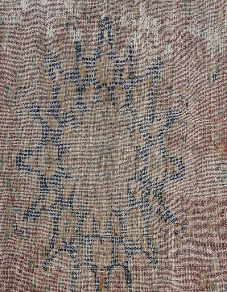 Detail image of 4' 9 x 8'  Hand Knotted Ultra Vintage Persian Wool Rug