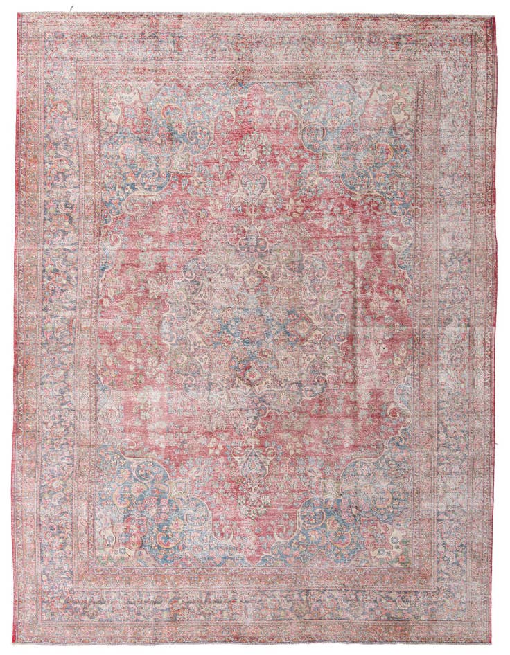Detail image of 9' 5 x 12' 8 Hand Knotted Ultra Vintage Persian Wool Rug
